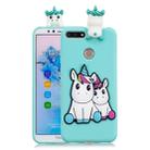 For Huawei Honor 7A 3D Cartoon Pattern Shockproof TPU Protective Case(Couple Unicorn) - 1