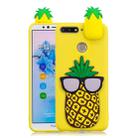 For Huawei Honor 7A 3D Cartoon Pattern Shockproof TPU Protective Case(Big Pineapple) - 1