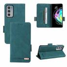 For Motorola Edge 20 Magnetic Clasp Leather Phone Case(Green) - 1