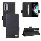 For Motorola Edge 20 Magnetic Clasp Leather Phone Case(Black) - 1