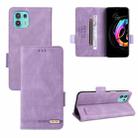 For Motorola Edge 20 Lite / 20 Fusion Magnetic Clasp Leather Phone Case(Purple) - 1