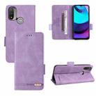 For Motorola Moto E20 / E40 Magnetic Clasp Leather Phone Case(Purple) - 1