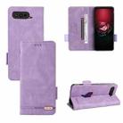 For Asus ROG Phone 5 Magnetic Clasp Leather Phone Case(Purple) - 1