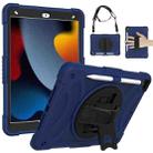 For iPad 10.2 2021 / 2020 / 2019 PC + Silicone Combination Tablet Case(Navy Blue) - 1