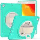 360 Degree Rotation PC + TPU Tablet Case For iPad 9.7 2018 / 2017(Mint Green) - 1