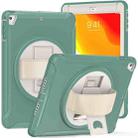 360 Degree Rotation PC + TPU Tablet Case For iPad 9.7 2018 / 2017(Jade Green) - 1