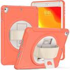 360 Degree Rotation PC + TPU Tablet Case For iPad 9.7 2018 / 2017(Coral Orange) - 1