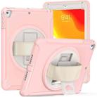 360 Degree Rotation PC + TPU Tablet Case For iPad 9.7 2018 / 2017(Cherry Blossoms Pink) - 1