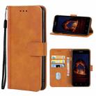 For Tecno P12 Leather Phone Case(Brown) - 1