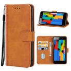 For Tecno S12 Leather Phone Case(Brown) - 1