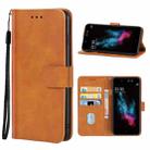 For Tecno S32 Leather Phone Case(Brown) - 1
