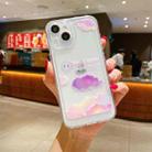 Transparent TPU Shockproof Phone Case For iPhone 13(Smiley Clouds) - 1