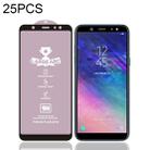 25 PCS 9H HD Large Arc High Alumina Full Screen Tempered Glass Film for Galaxy A6+ (2018) - 1