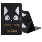 For Galaxy Tab S4 10.5 T830 / T835 Colored Drawing Pattern Horizontal Flip PU Leather Case with Holder & Card Slots & Wallet (Cat Ears) - 1