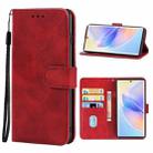 Leather Phone Case For Honor 60 SE(Red) - 1