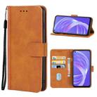 Leather Phone Case For OPPO A73 5G(Brown) - 1