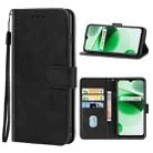 Leather Phone Case For OPPO Realme C35(Black) - 1