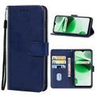 Leather Phone Case For OPPO Realme C35(Blue) - 1