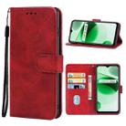 Leather Phone Case For OPPO Realme C35(Red) - 1