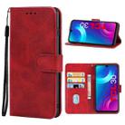 Leather Phone Case For TCL 30(Red) - 1