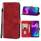 Leather Phone Case For TCL 30+(Red) - 1