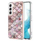 For Samsung Galaxy S22 5G Electroplating IMD TPU Phone Case(Pink Scales) - 1