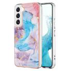 For Samsung Galaxy S22+ 5G Electroplating IMD TPU Phone Case(Blue Marble) - 1