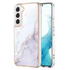 For Samsung Galaxy S22 5G Electroplating Marble IMD TPU Phone Case(White 006) - 1