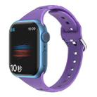 Silicone Small Waist Watch Band For Apple Watch Series 8&7 41mm / SE 2&6&SE&5&4 40mm / 3&2&1 38mm(Purple) - 1