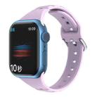 Silicone Small Waist Watch Band For Apple Watch Series 8&7 41mm / SE 2&6&SE&5&4 40mm / 3&2&1 38mm(Lavender) - 1