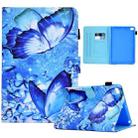 Sewing Pen Slot Leather Tablet Case For iPad mini 2019 / 4 / 3 / 2 / 1(Butterflies) - 1