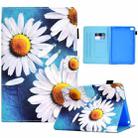 Sewing Pen Slot Leather Tablet Case For iPad mini 2019 / 4 / 3 / 2 / 1(Sunflower) - 1