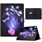 For iPad 10.2 2021 / 2020 Electric Pressed TPU Leather Tablet Case(Butterfly) - 1