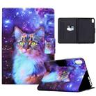 For iPad mini 6 Electric Pressed TPU Leather Tablet Case(Star Cat) - 1