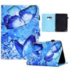 For Amazon Kindle Fire HD 8 2020 Sewing Pen Slot Leather Tablet Case(Butterflies) - 1