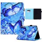 For Amazon Kindle Paperwhite 4 / 3 / 2 / 1 Sewing Pen Slot Leather Tablet Case(Butterflies) - 1
