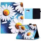 For Amazon Kindle Paperwhite 4 / 3 / 2 / 1 Sewing Pen Slot Leather Tablet Case(Sunflower) - 1