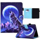 For Amazon Kindle Paperwhite 5 Sewing Pen Slot Leather Tablet Case(Night Wolf) - 1