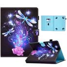 For 7 inch Tablet Electric Pressed TPU Leather Tablet Case(Butterfly) - 1