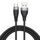 ADC-008 66W USB to USB-C / Type-C Fast Charge Data Cable, Cable Length:1m(Black Grey) - 1