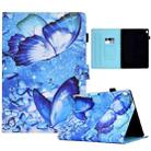 For Lenovo Tab M10 Sewing Pen Slot Leather Tablet Case(Butterflies) - 1