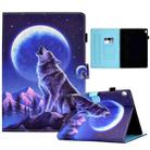 For Lenovo Tab M10 Sewing Pen Slot Leather Tablet Case(Night Wolf) - 1