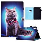 For Lenovo Tab M10 HD 2ND X306X Sewing Pen Slot Leather Tablet Case(Bow Tie Cat) - 1