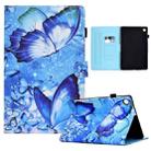 For Lenovo Tab M10 Plus Sewing Pen Slot Leather Tablet Case(Butterflies) - 1