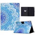 For Lenovo Tab M10 Electric Pressed TPU Leather Tablet Case(Green Flower) - 1