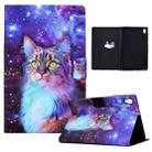 For Lenovo Tab M10 HD 2ND X306X Electric Pressed TPU Leather Tablet Case(Star Cat) - 1