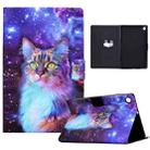 For Lenovo Tab M10 Plus Electric Pressed TPU Leather Tablet Case(Star Cat) - 1