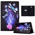 For Samsung Galaxy Tab A 10.1 2016 Electric Pressed TPU Leather Tablet Case(Butterfly) - 1