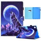 For Samsung Galaxy Tab A 8.0 2019 T290 Sewing Pen Slot Leather Tablet Case(Night Wolf) - 1