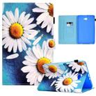 For Samsung Galaxy Tab A 10.1 2016 T580 Sewing Pen Slot Leather Tablet Case(Sunflower) - 1